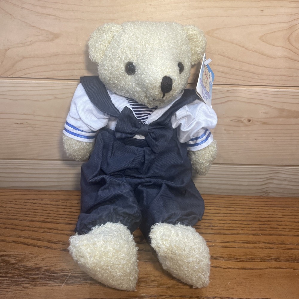 Vintage Plush Sailor Bear KUDDLE ME TOYS Plush Stuffed Animal Toy 13.5"